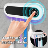 UV Toothbrush Sterilizer Wall Mount Smart Toothpaste Dispenser