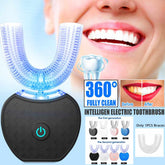 360° U-Type Smart Toothbrush with Blue Light Whitening