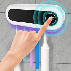 UV Toothbrush Sterilizer Wall Mount Smart Toothpaste Dispenser