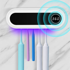 UV Toothbrush Sterilizer Wall Mount Smart Toothpaste Dispenser