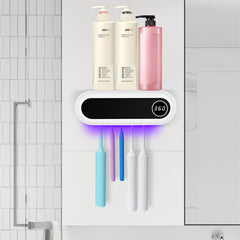 UV Toothbrush Sterilizer Wall Mount Smart Toothpaste Dispenser