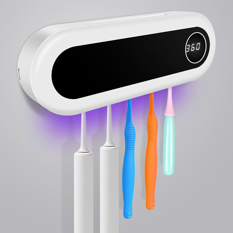 UV Toothbrush Sterilizer Wall Mount Smart Toothpaste Dispenser